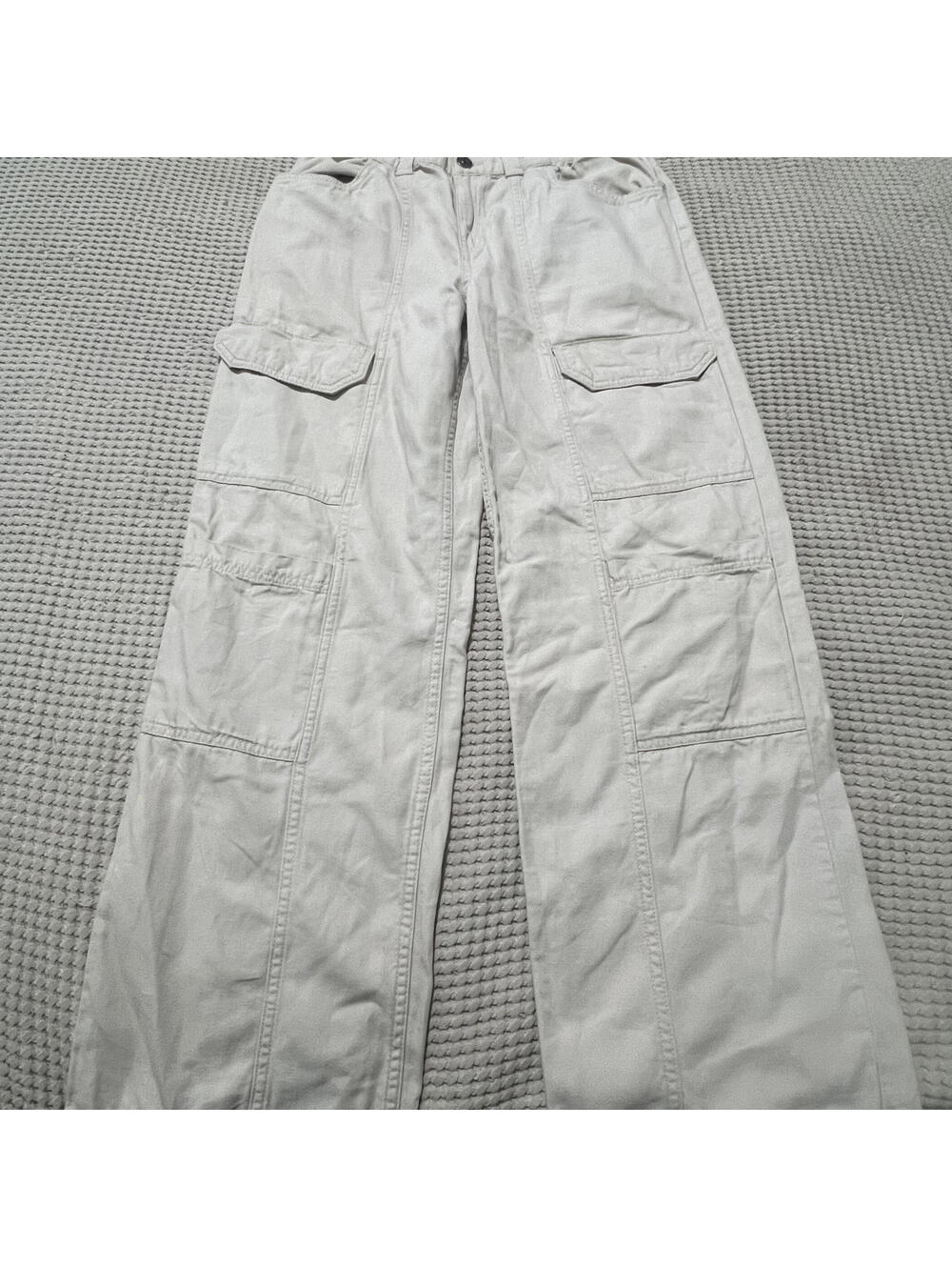 Aeropostale women's Utility Cargo linen style lightweight pants size Sm 30x29.5
